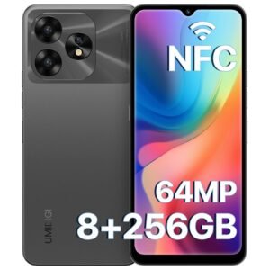UMIDIGI A15 Cell Phones 16(8+8)G+256G, Android 13 Mobile Phone, 64MP Main Camera Octa Core Smartphone Unlocked 6.7” HD+ Full-View Waterdrop Screen, 5000mAh Battery 20W Fast Charging, 4G Dual SIM, NFC