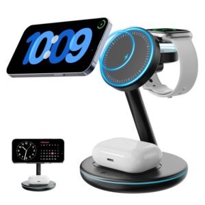 2025 3 in 1 Charging Station for Apple iPhone AirPods Watch with Mag-Safe Charger Wireless Charger Stand for iPhone 16 15 14 13 12 Series AirPods iWatch Series - Gifts for Wife & Husband