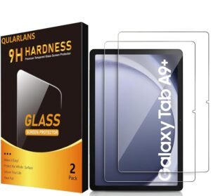 2 Pack Screen Protector for Samsung Galaxy Tab A9+ Plus (11-Inch 2023,Model SM-X210/X216/X218), Anti-Scratch 9H Hardness Tempered Glass Film
