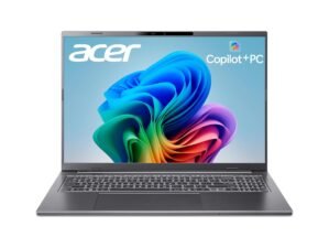 acer Aspire 16 AI Copilot+ PC | 16" WUXGA 120Hz 100% sRGB Display | Snapdragon X X1-26-100 | NPU: 45 Tops - GPU: Up to 1.7 TFLOPs | 16GB LPDDR5X | 512GB PCIe Gen 4 SSD | Wi-Fi 7 | A16-11M-X0LW