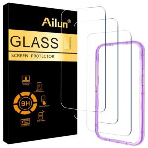 Ailun 3 Pack Screen Protector for iPhone 17 Pro Max [6.9 inch] with Installation Frame, Tempered Glass, Sensor Protection, Dynamic Island Compatible, Case Friendly