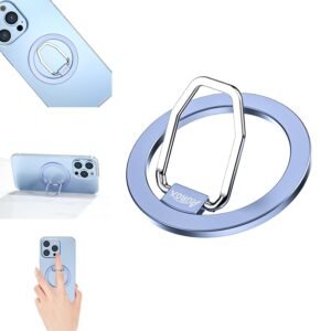 AUROX Magnetic Phone Grip for Magsafe Ring Holder Adjustable Magnetic Phone Ring Holder for iPhone 17/16/15/14/13/12 Series (Light Blue)