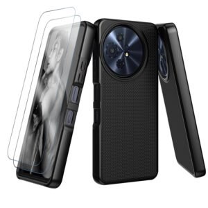 Case for TCL 60 XE NxtPaper 5G/TCL 50 XL 5G Phone Case, Military Grade Drop Series Cover, Port Protection Protective Phone Case, Bumper Cover Anti-Scratch .Built-in Screen Protector - Black