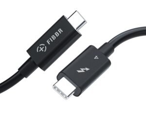 FIBBR Thunderbolt 4 Intel Certified USB 4.0 C Cable 3.3ft, High Speed 40Gbps Fast Charge 100W Type C Data Cable, Supporting 8K@60Hz Display for Laptop VR Box