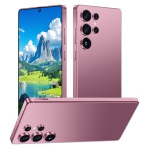 I25 Ultra 5G Unlocked Smartphone,12GB+512GB 7000mAh Fully Cell Phone for Android 14, 6.99“ HD Screen Unlocked Cell Phone, 68MP+108MP Dual Camera/Dual SIM/Fingerprint Lock/Face (Rose)