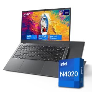 Laptop, N4020 Processor Laptop Computer with 8GB RAM, 512GB SSD, 14 inch FHD IPS Display, Dual-Band WiFi 5, BT 5.0, Gigabit Ethernet, Win 11 Laptops for Student Home
