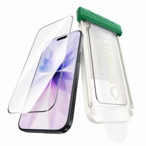 NIMASO for iPhone 17 Screen Protector Full Coverage 6.3-Inch, No Bubbles No Dust, 3D Curved Edges 9H Hardness Tempered Glass, Military Grade Shatterproof, Anti-Scratch, with Roller,1 Pack