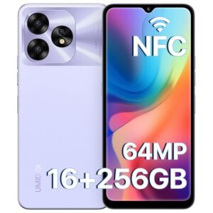 UMIDIGI A15 Cell Phones 16(8+8)G+256G, Android 13 Mobile Phone, 64MP Main Camera Octa Core Smartphone Unlocked 6.7” HD+ Full-View Waterdrop Screen, 5000mAh Battery 20W Fast Charging, 4G Dual SIM, NFC