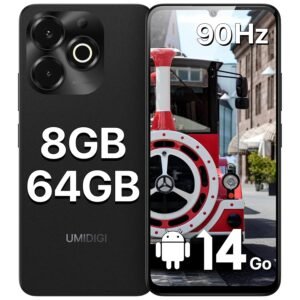 UMIDIGI G9X Unlocked Cell Phone,6.75" 90Hz Display Smart Phone,Android 14,5000mAh,Octa-Core 8(4+4)+64GB 1TB,Face ID Unlock,4G Dual SIM Phone,GPS,FM Radio,Show captions,Unlocked Android Phones