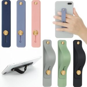 Weewooday 6 Pieces Phone Grip Holder Cell Phone Grip Strap Telescopic Finger Strap Stand Universal Finger Kickstand for Most Smartphones(Soft Colors)