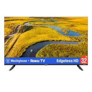 Westinghouse Edgeless Roku TV - 32 Inch Smart Television, LED HD w/Wi-Fi & Mobile App Connectivity, Flat Screen Compatible w/Apple AirPlay, Alexa, & Google Assistant