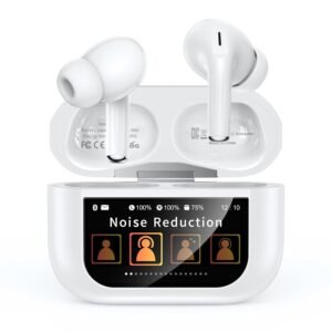 Wireless Earbuds, Bluetooth 5.4 Ear Buds with Multifunctional Touch Screen, ANC/ENC Noise Cancelling Headphones with 48H Playtime, Bass Stereo Sound, for Laptop, Android/iOS, Pad