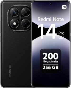 Xiaomi Redmi Note 14 Pro 5G + 4G LTE (for Tmobile Mint Tello & Global) (256GB + 8GB) NFC 6.67" 120Hz 200MP Pro AI Camera Model 24090RA29G Unlocked Dual Sim (Midnight Black)