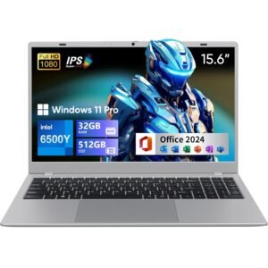 15.6 IPS-FHD-Laptop, 32GB RAM 512GB SSD 6500Y (up to 3.4GHz), Multi-Ports Lightweight Computer for Student-Home WiFi 5 BT5.0 Win 11 Pro