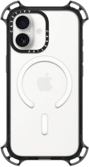 CASETiFY Bounce iPhone 17 Case [Shockproof/Compatible with Magsafe / 21.3 ft. 7X Military Grade Drop Protection] - Black