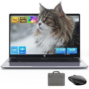 Huidun 2025 Laptop, 15.6" Laptops Computer for College Student & Business, Quad-Core N150 (Up to 3.6GHz, Beat N95/N97/N100), 16GB DDR4 512GB SSD, 4K FHD IPS, 100W Type-C Fast Charge