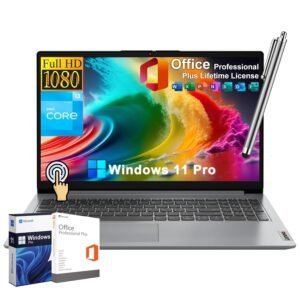Lenovo IdeaPad 15.6" FHD Touchscreen Laptop for Business & Student, 12th Gen Intel 6-Core i3, 24GB RAM 1TB SSD, Lifetime Office License, Windows 11 Pro, SD Card Reader, Wi-Fi 6, w/Stylus Pen