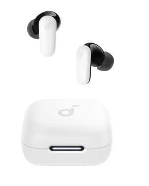 Soundcore P30i by Anker Noise Cancelling Earbuds, Strong and Smart Noise Cancelling, Powerful Bass, 45H Playtime, 2-in-1 Case and Phone Stand, IP54, Wireless Earbuds, Bluetooth 5.4 (White)