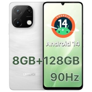 UMIDIGI G9T Cell Phone, Android 14 Smartphone Unlocked, 6.75" HD+ 90Hz Display, 5000mAh Battery, 18W Fast Charging, 8(4+4)+128GB/1TB TF, 13MP Camera, AI Face & Fingerprint Unlock, 4G Dual SIM, GPS