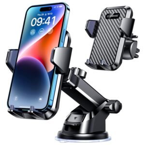 VANMASS 【85+LBS Strongest Suction & Military-Grade 2025 Ultimate Car Phone Mount【Patent & Safety Certs】 Cell Phone Holder Truck Stand for Dashboard Windshield Vent for iPhone 17 Pro Max 16 15 Samsung
