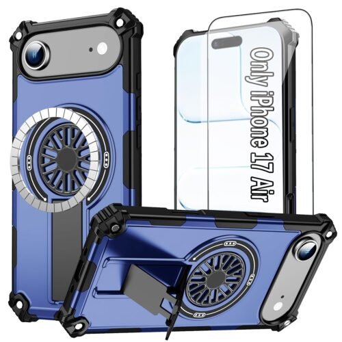 17 Air Phone Case Magnetic for i Phone 17 Air Phone, with Stand and HD Screen Protector [Compatible with