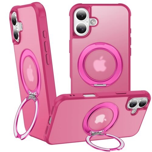360° Magnetic Swivel Ring for iPhone 17 case, Built-in Metal Stand and Ring Holder,