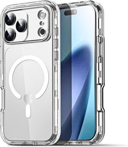 AICase for iPhone 17 Pro Max Case Clear[Compatible with MagSafe] Heavy Duty Drop