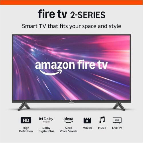 Amazon Fire TV 32″ 2-Series, HD smart TV with Fire TV Alexa Voice Remote, stream live