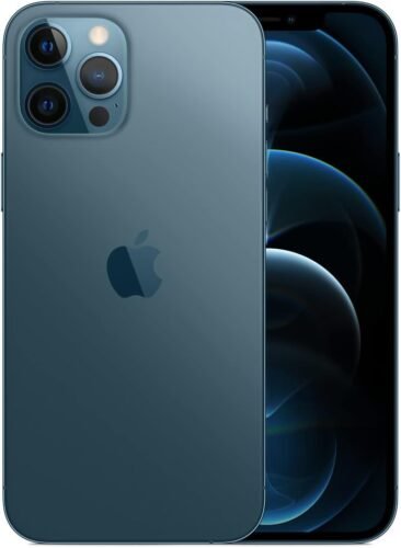 Apple iPhone 12 Pro 5G, US Version, 256GB, Pacific Blue – Unlocked (Renewed)