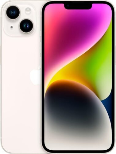 Apple iPhone 14 Plus, 128GB, Starlight – Unlocked (Renewed)
