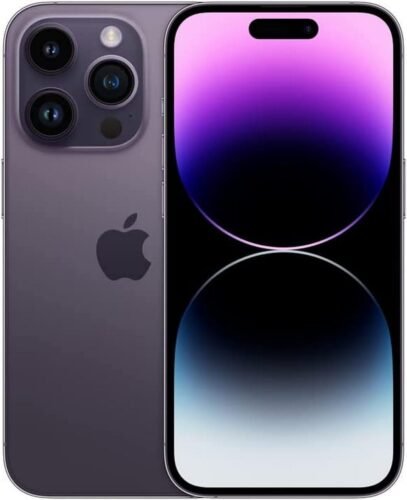 Apple iPhone 14 Pro, 256GB, Deep Purple – Unlocked (Renewed)