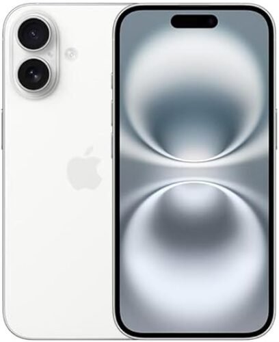 Apple iPhone 16 Plus, 128GB, White – AT&T (Renewed)