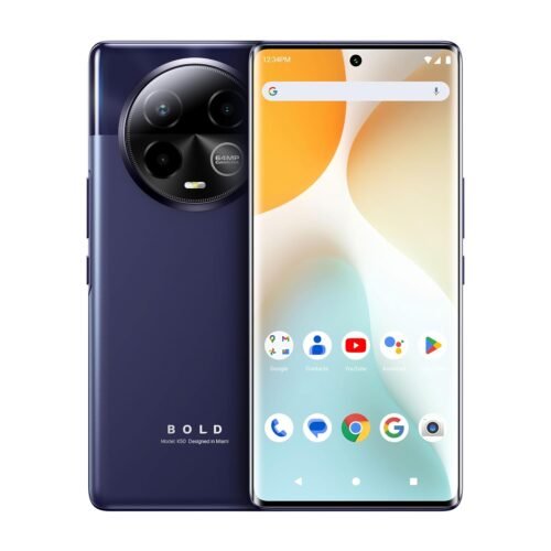 BLU | Bold K50 | 5G| 2024 | 3-Day Battery | Unlocked | 6.7” FHD+ 3D AMOLED | 256/8GB | Triple 64MP Camera | US