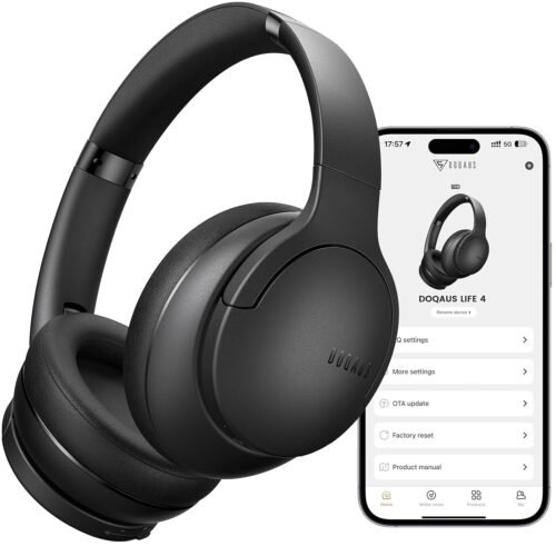 DOQAUS Over Ear Bluetooth Headphones Wireless, 90H Playtime, BT 5.4, 9 EQ Modes,