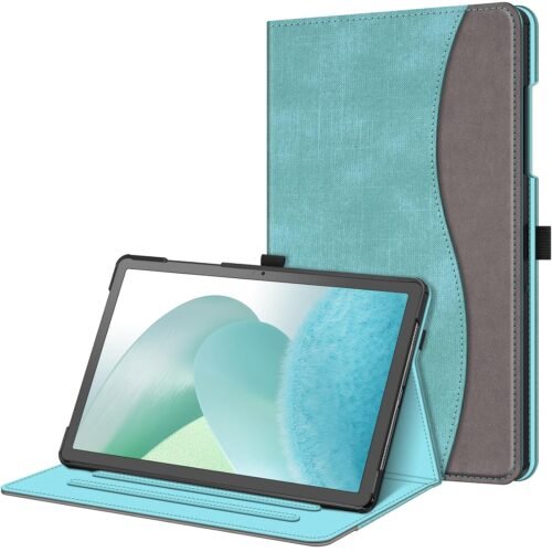 Fintie Case for Samsung Galaxy Tab A9 Plus/A9+ 5G 11″ 2023 Model | Multi-Angle Smart Stand | Back Cover with Pocket | Auto Wake/Sleep Feature | Compatible with SM-X210/X216/X218 | Turquoise Color