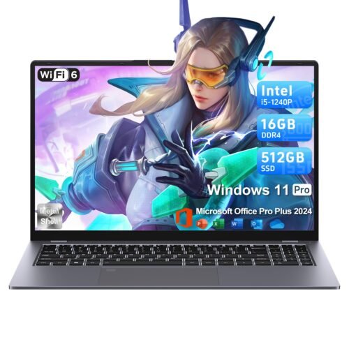 Gaming-Laptop-Computer, 12th Gen 12-Core i5-1240P (Beat i5-12450H, Up to 4.4GHz) 16GB DDR4 512GB NVMe, Win11 Laptop, 15.6″