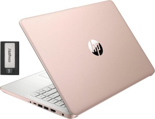 HP Stream 14″ HD BrightView Laptop, Intel Celeron N150, 16GB RAM, 288GB Storage (128GB eMMC + 160GB Docking Station Set), Intel UHD Graphics, 720p Webcam, Wi-Fi, 1 Year Office 365, Win 11 S, Gold