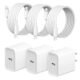iPhone Fast Charger 3+3Pack 20W USB C Wall Charger with