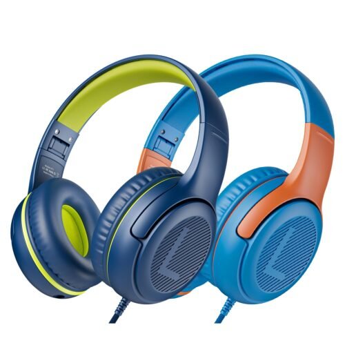 Kids Headphones Wired Toddler Headphones with Microphone, Over-Ear Headphones, 85/94dB