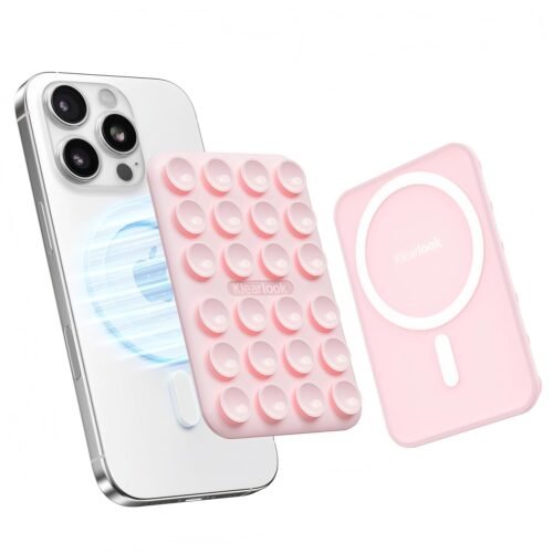 Klearlook Magnetic Suction Phone Mount for MagSafe Case, Silicone Sticky Phone