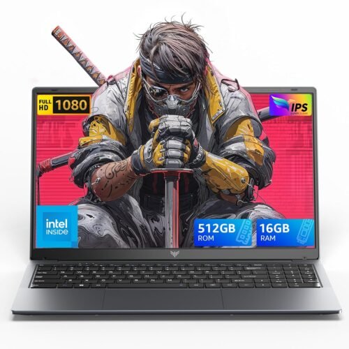 Laptop, 15.6″ Laptop Computer, Intel Quad-Core Processor Windows 11 Laptop, 16GB DDR4 512GB SSD, Up to 2TB,180° Open Angle, Metal Shell, WiFi, USB3.2, Type C