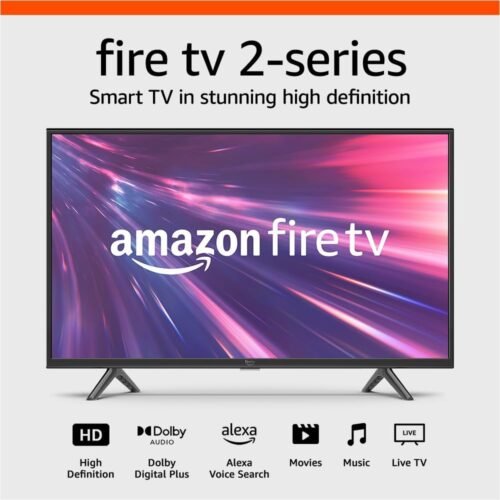 Like-New Amazon Fire TV 32″ 2-Series (newest model), HD smart TV with Fire TV