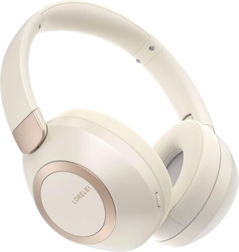 LORELEI B-C6 Wireless Over Ear Headphones, 50H Playtime Foldable