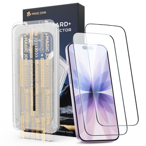 MAGIC JOHN 3rd Gen Upgraded for iPhone 17 Screen Protector 6.3 Inch,HD