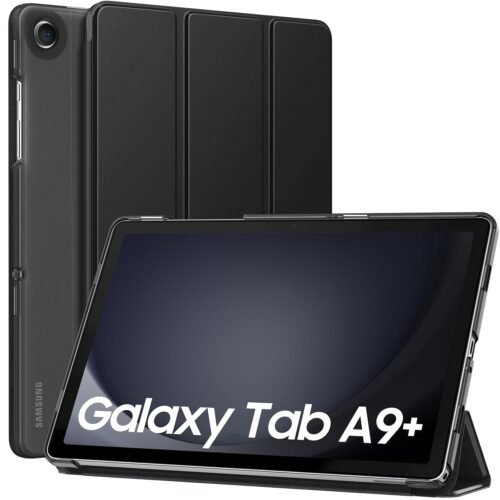 MoKo Case for Galaxy Tab A9+/A9 Plus 11″ 2023, Slim Stand Cover | Hard PC Back Shell | Auto Wake/Sleep | Smart Cover | Compatible with SM-X210/X216/X218 | Protective Design | Black Color