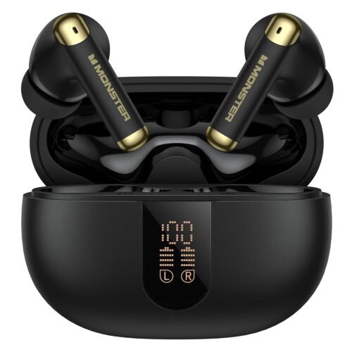 Monster Wireless Earbuds, Bluetooth 6.0 in-Ear Headphones with Charging