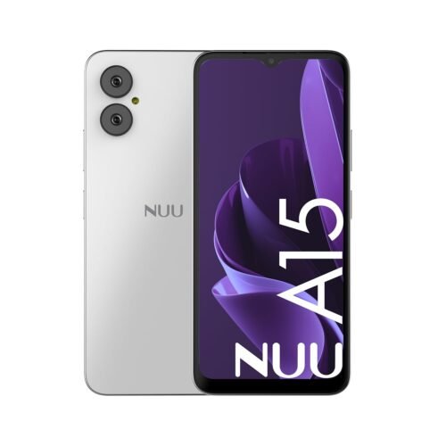 NUU A15 Cell Phone 4GB + 128GB, Unlocked for Mint, Metro, T-Mobile, Qlink and More, Perfect for Teenagers, Dual SIM 4G, Octa-Core Helio G36 2.2GHz 6.5″ HD+, Android 13, White, US Warranty