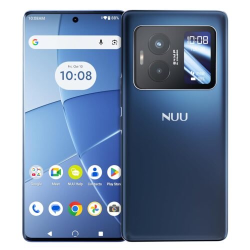 NUU B40 5G, Cell Phone, Unlocked, Dual SIM, Dual AMOLED Display, 120Hz, 64 MP Camera, 8GB+256GB, Android 15, US