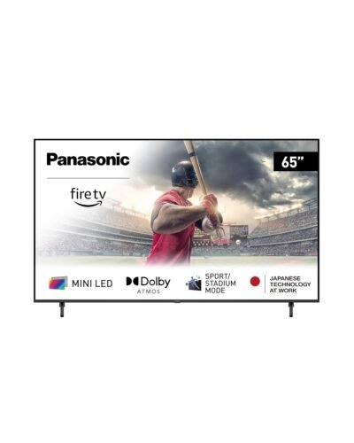 Panasonic W95 Series 65-inch Mini LED 4K Ultra HD Smart Fire TV, Sport Stadium Mode, ATSC3.0, Dolby Vision IQ, Dolby Atmos,