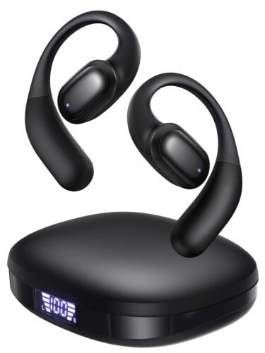 PSIER Open Ear Headphones Bluetooth 5.3 Bone Conduction Headphone with Mic, Wireless Earbuds